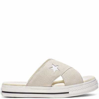 Női Converse One Star Sandalism Slip Tornacipő CO4087169 Bézs/Fehér